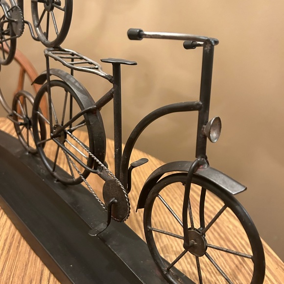 Bicycle Bike sculpture - metal home decor - stacked metal art 21" wide - Picture 3 of 7